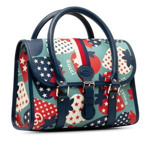 Gucci Handbag Strawberry Blue GG Multicolor